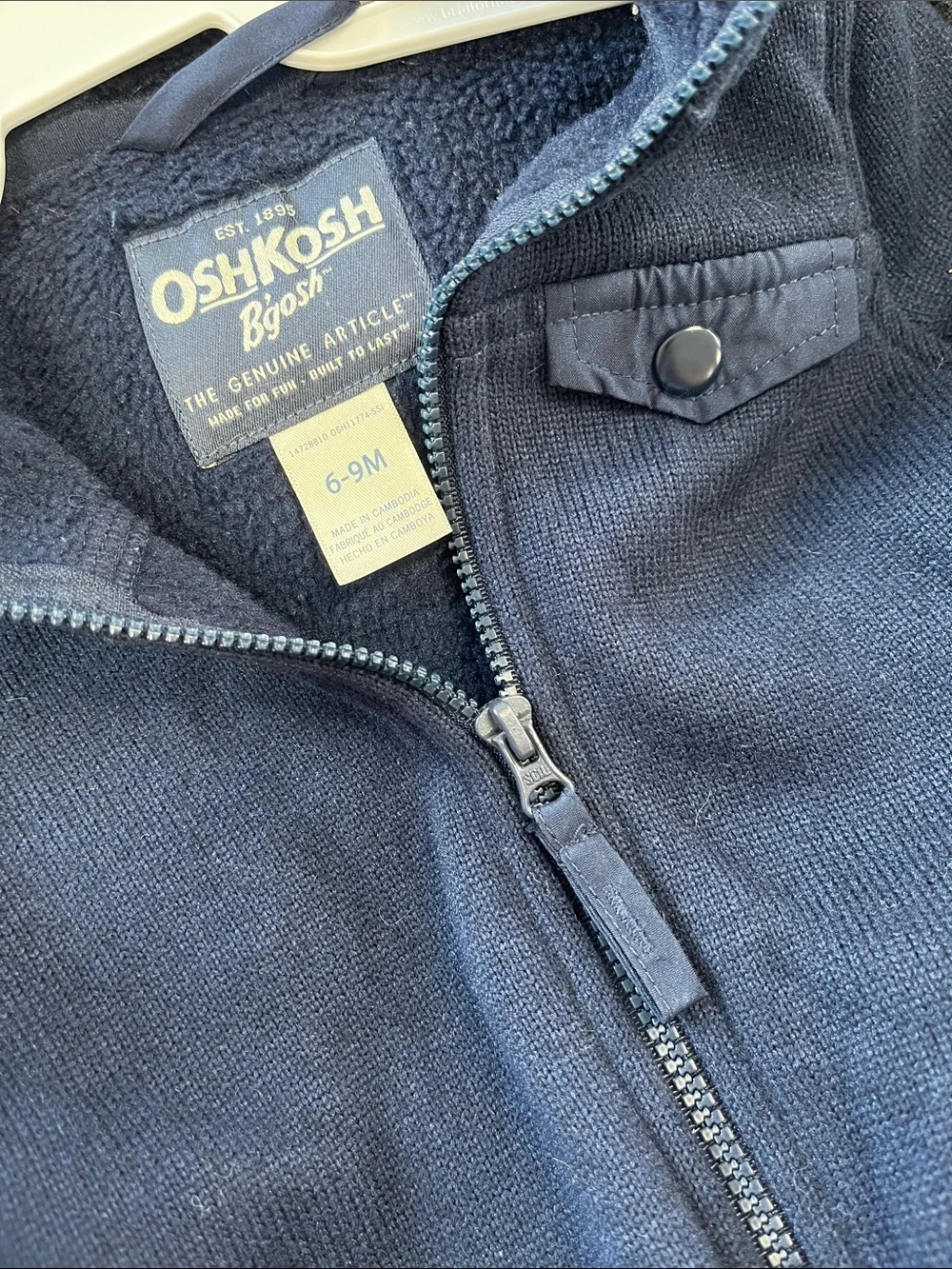 OshKosh B'gosh Dark Navy Hooded Zip Jacket